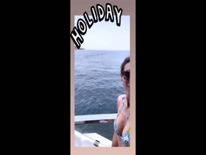 Luisa Zissman bikini cleavage yacht selfie