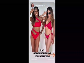 Alison Victoria in red bikini.