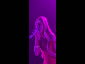Sabrina Carpenter Red Dress Panty Flash