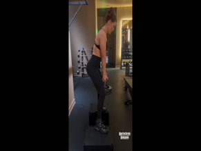 Courtney Hope Gym Squats