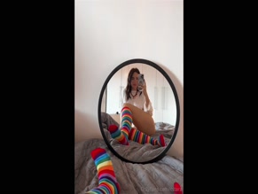 itstara rainbow socks mirror selfie