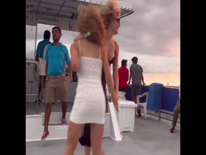Natalie Alyn Lind topless boat party