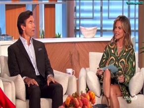 NatMo's Bare Thighs and Legs on Talk Show