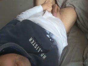 ajuk masturbates and cums on his clothes