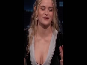 Joey King's Cleavage on Jimmy Kimmel Live