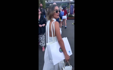 Frankie Bridge Wimbledon nip slip