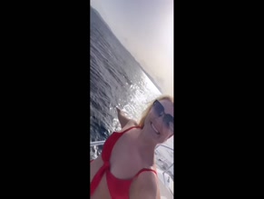 Hollie-Jay Bowes bikini boat ride.