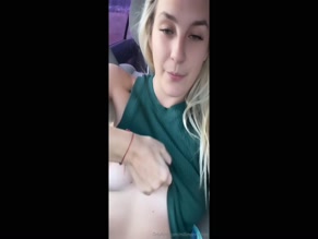 Millimonroefree shows pierced tits in car
