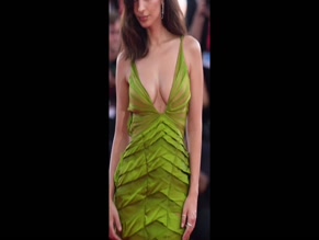 Emily Ratajkowski cleavage dress