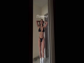 al9300 flexing her hot body in black lingerie