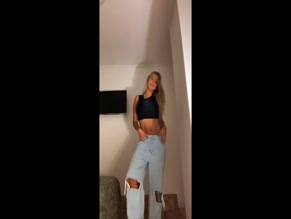 Anita Celestino topless try-on.