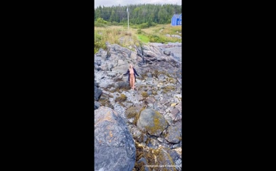 Eila Adams Topless Rocky Beach Hike