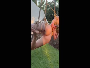 stellzgray: Fully Suspended Rope Play with Exposed Breasts and Genitals