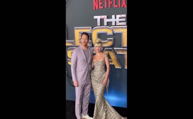 Millie Bobby Brown cleavage dress.
