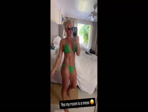 Gail Emms Green Bikini Mirror Selfie