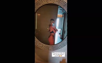 Ashley Roberts Burnt Peach Bikini Ass