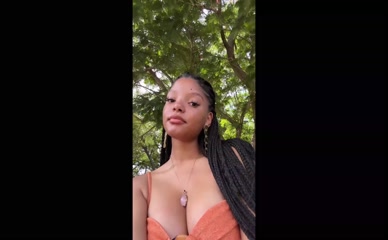 Halle Bailey cleavage