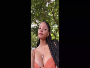 Halle Bailey cleavage