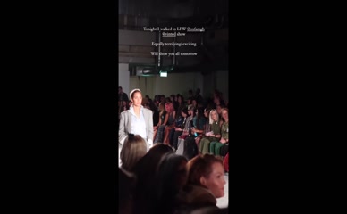 Frankie Bridge catwalk LFW