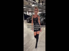 Tallia Storm leather dress and boots.