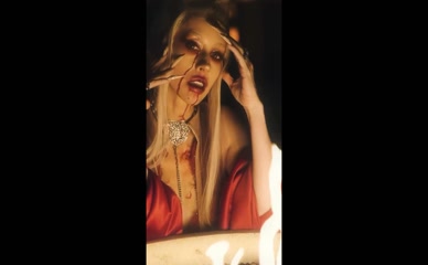 Christina Aguilera's Bloody Cleavage and Vampire Makeup