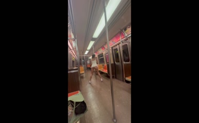 Rowan Blanchard twerks on subway