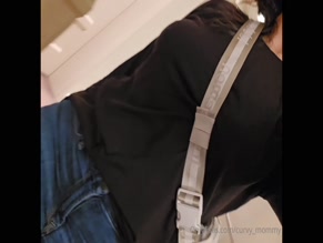Curvy Mommy's Hard Nipples Under Black Shirt