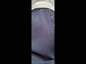 Viivisfree skirt lift reveals lace panties.