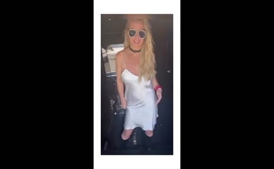 Britney Spears slip dress nip slip