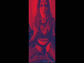 Kymberquinn's Red-Lit Lingerie Tease