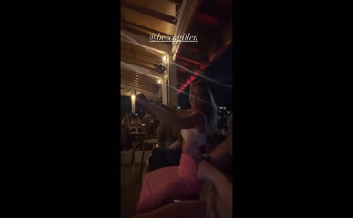 Sinead Hegarty topless dancing at bar