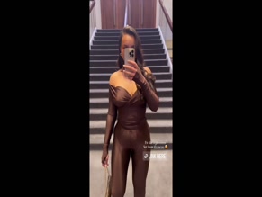 Siangabbidon tight brown catsuit cameltoe