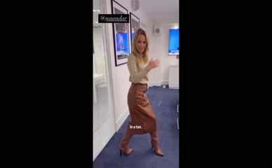 Amanda Holden Leather Skirt Outfit Reveal