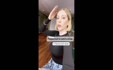 Katherine Ryan shows cleavage in selfie video