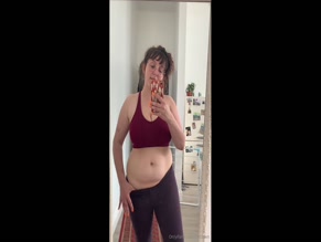 titclown Leggings lowered revealing her pubic bush and bum.