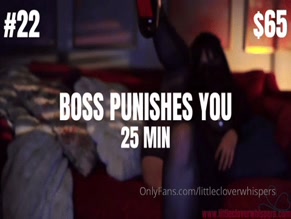 Littlecloverwhispers masked boss nipple clamps ass spank.
