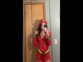 kaysof firefighter outfit cleavage flash