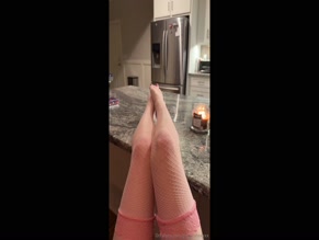 Gingersnaxxxx legs in fishnets on counter