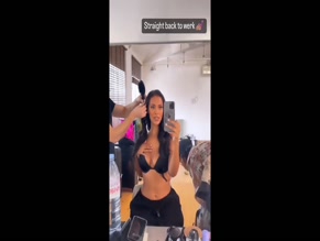 Maya Jama bra selfie.