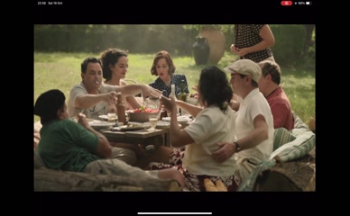 Kate Winslet topless outdoor lunch