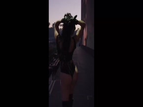 Charli XCX Ass Cheeks Thong Leotard