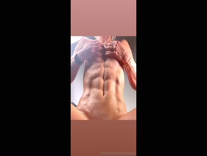Katieabsandass's oiled abs and crotch tease.