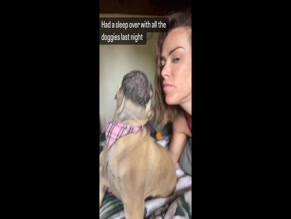 Laineybopster braless dog sleepover