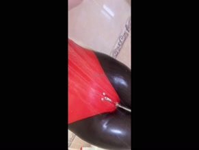 ami_chii Shower fun in tight black fetish suit