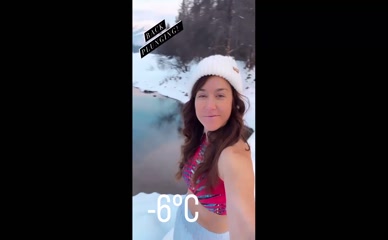 Erin Karpluk topless ice plunge.