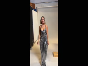 Frankie Bridge Silver Dress Cleavage