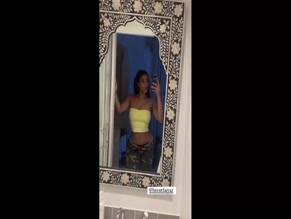 shirin.olivia mirror selfie midriff