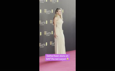 Dafne Keen BAFTAs Red Carpet Cleavage.