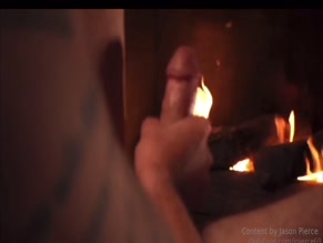 Piercedbyjason Jerks Off by Fireplace