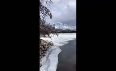 Erin Karpluk and friends cold plunge in icy lake